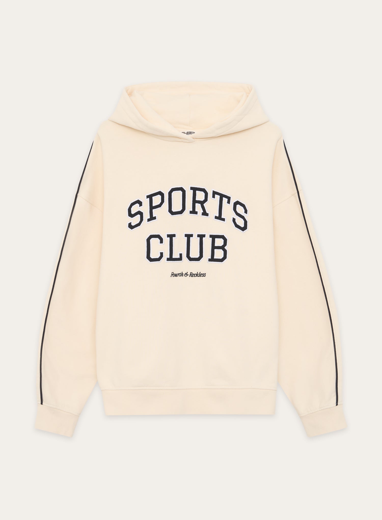 Cream Sports Club Slogan Oversized Hoodie